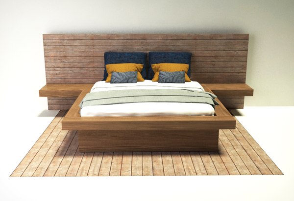 modern bed 3d 3ds