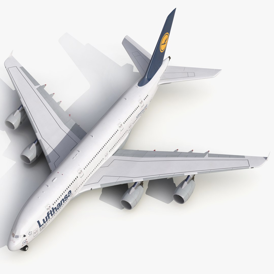 Airbus A380-900 Lufthansa 3D model preview