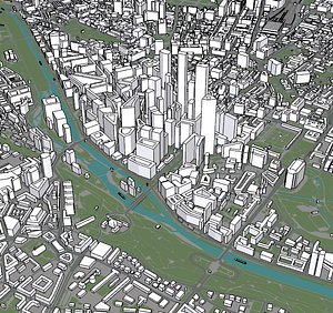 3d model city skyscraper