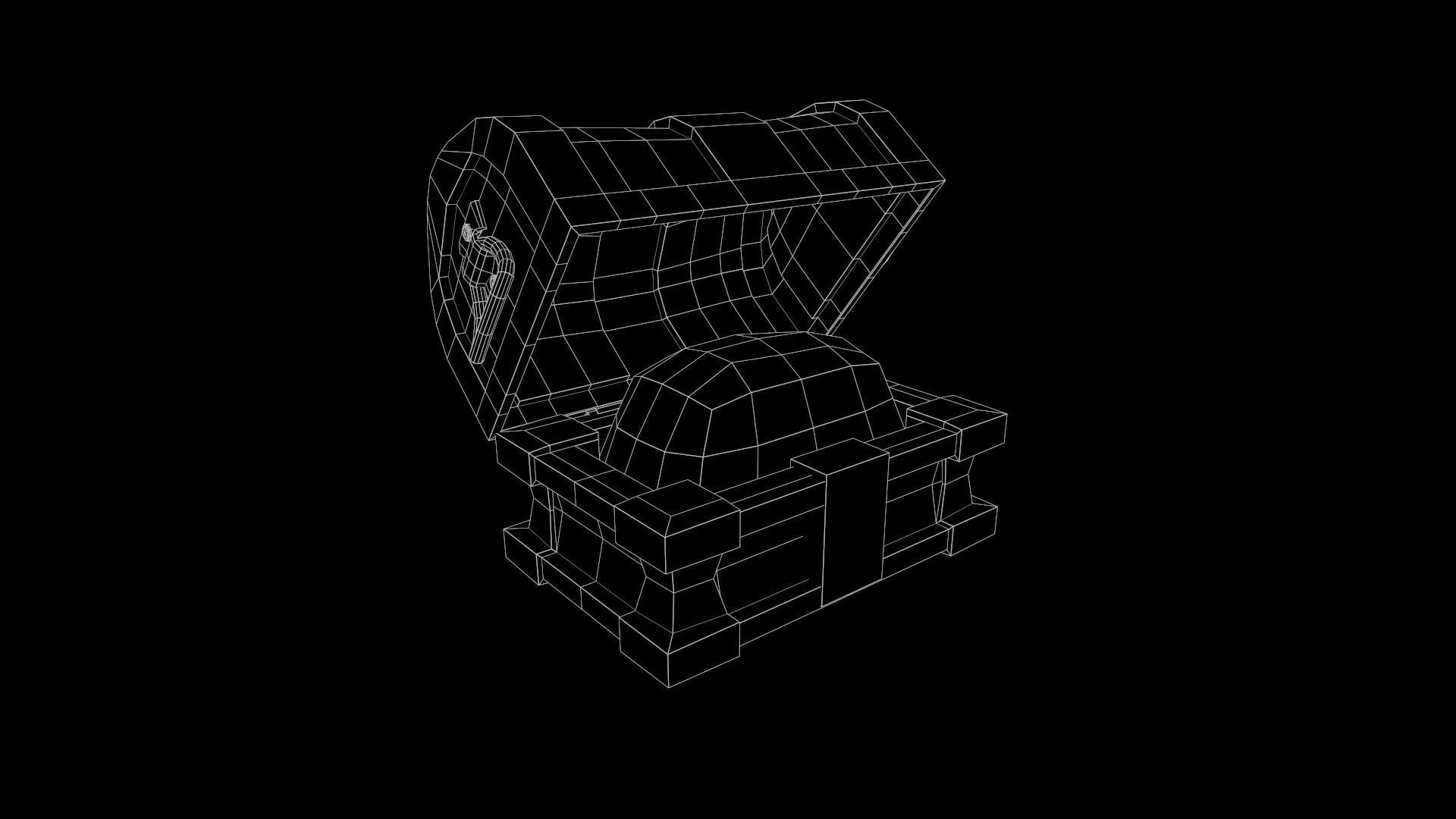 3D Model Stylized Chest And Gold Game Ready Low Poly PBR 3D Model ...
