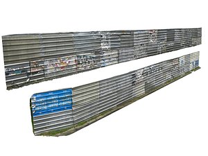 metal construction barrier pack 2 3D