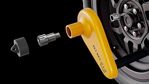 3D model Nemesis Ultra Caravan and trailer wheel lock