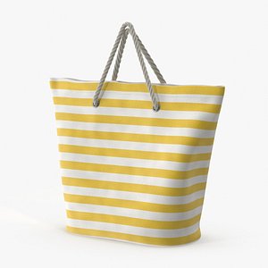 woven beach bag straps 3d model