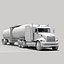 Semi Truck  with  tank trailer