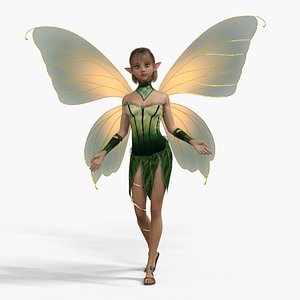 Fairy Rigged Animated Low-poly