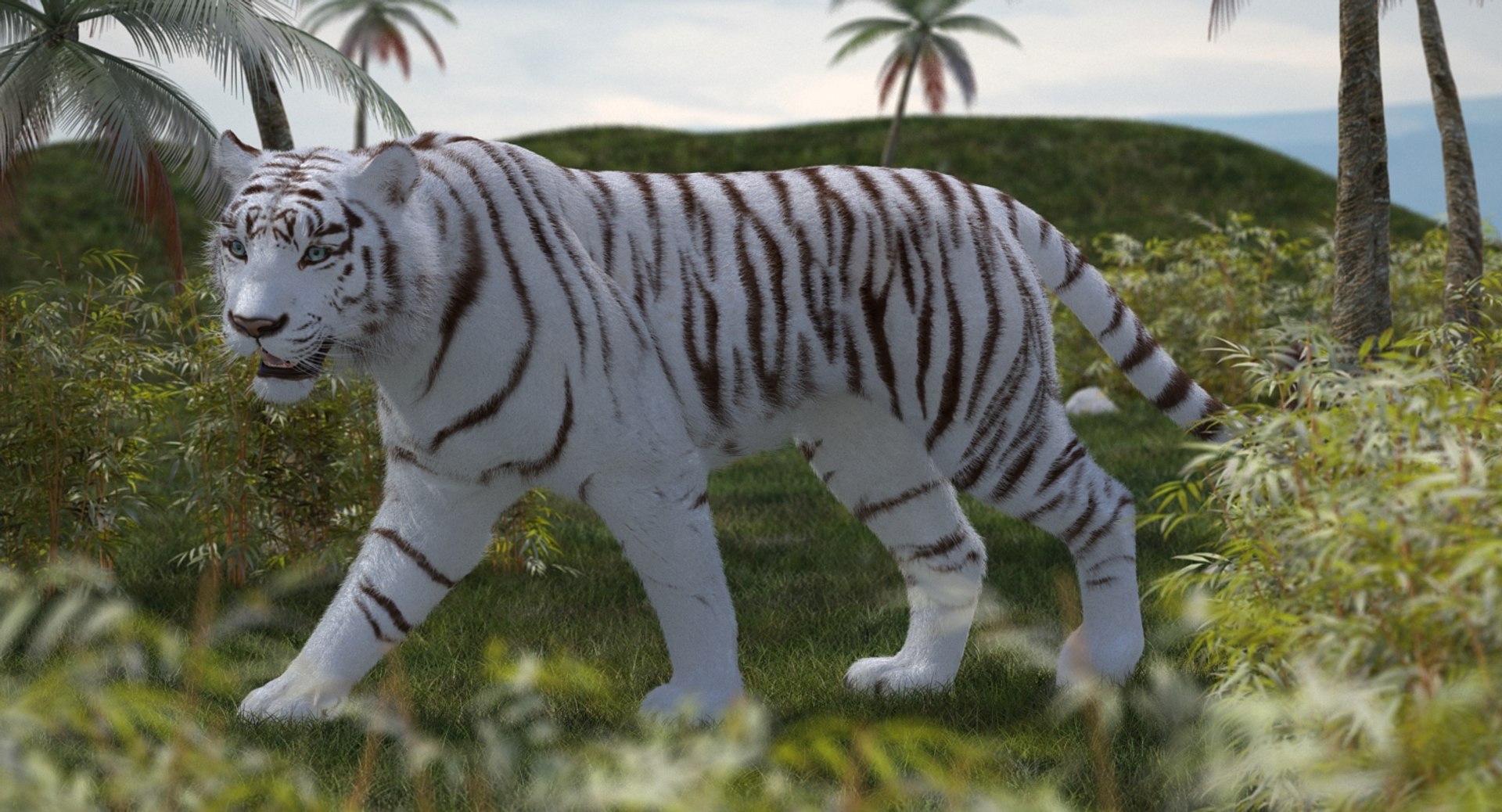 3D white tiger walkig pose model https://p.turbosquid.com/ts-thumb/eN/UM1zo1/DFVNpSMN/whitetigerwalkigposewithfur3dsmodel002/jpg/1522719981/1920x1080/fit_q87/de05d1a2aa1d10db23265fbf9b38c29b3a95b52c/whitetigerwalkigposewithfur3dsmodel002.jpg