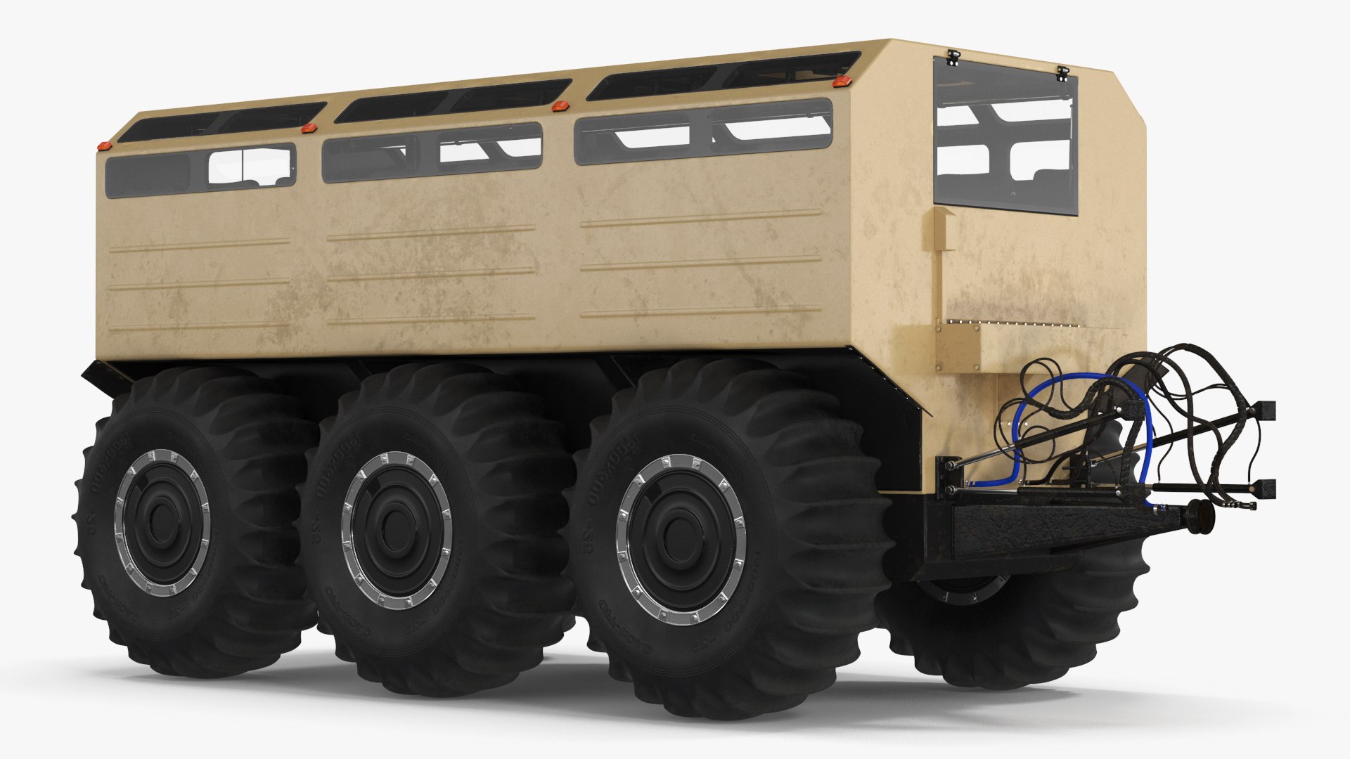 All-Terrain Trailer Beige 3D model preview