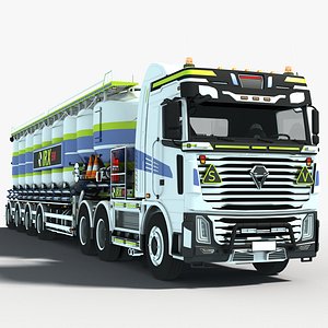 3D Feed  Flour Tanks Semi Trailer Truck