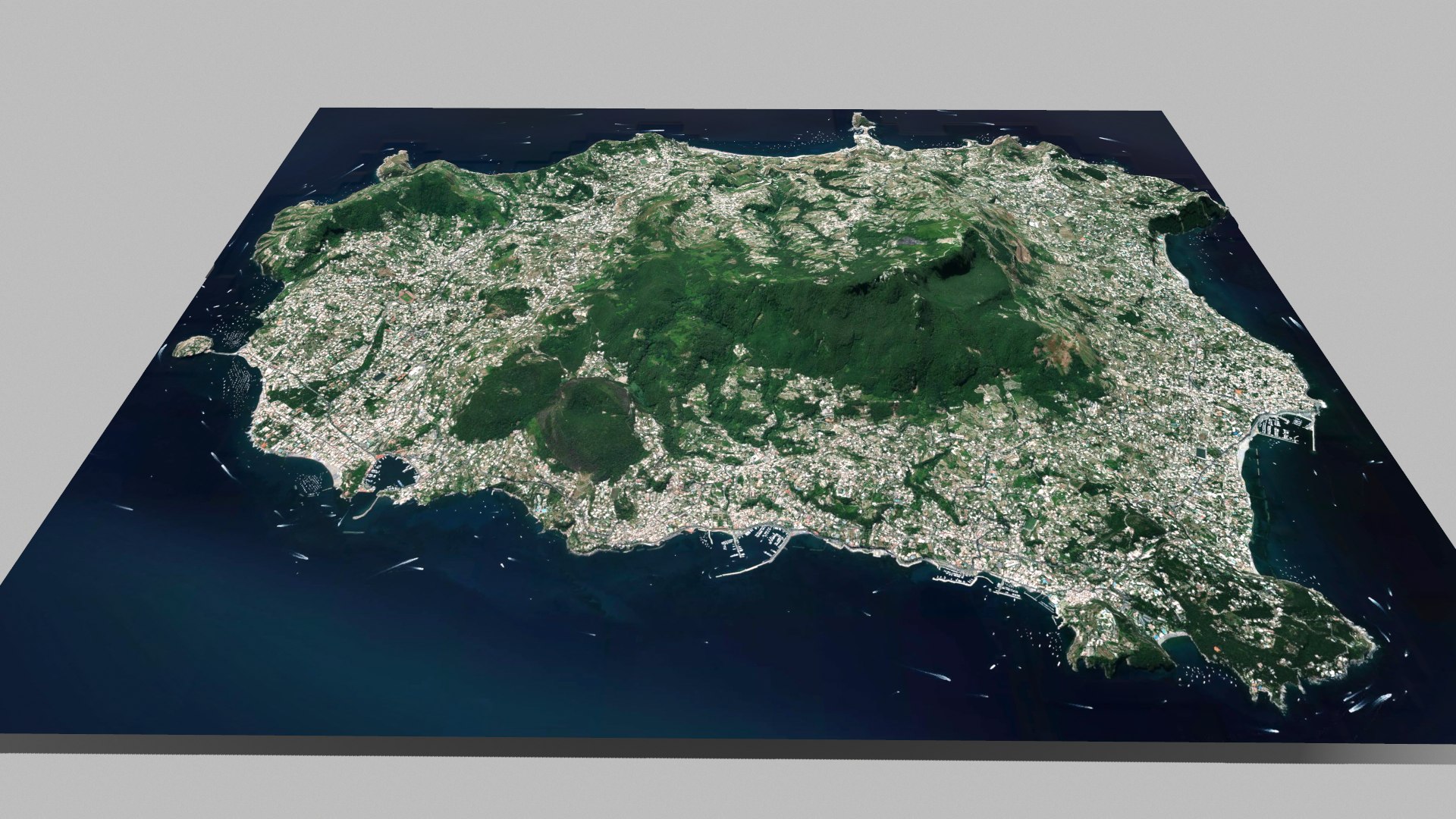 3D Ischia volcanic island Tyrrhenian Sea model TurboSquid 2115489