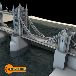 3d tower bridge model