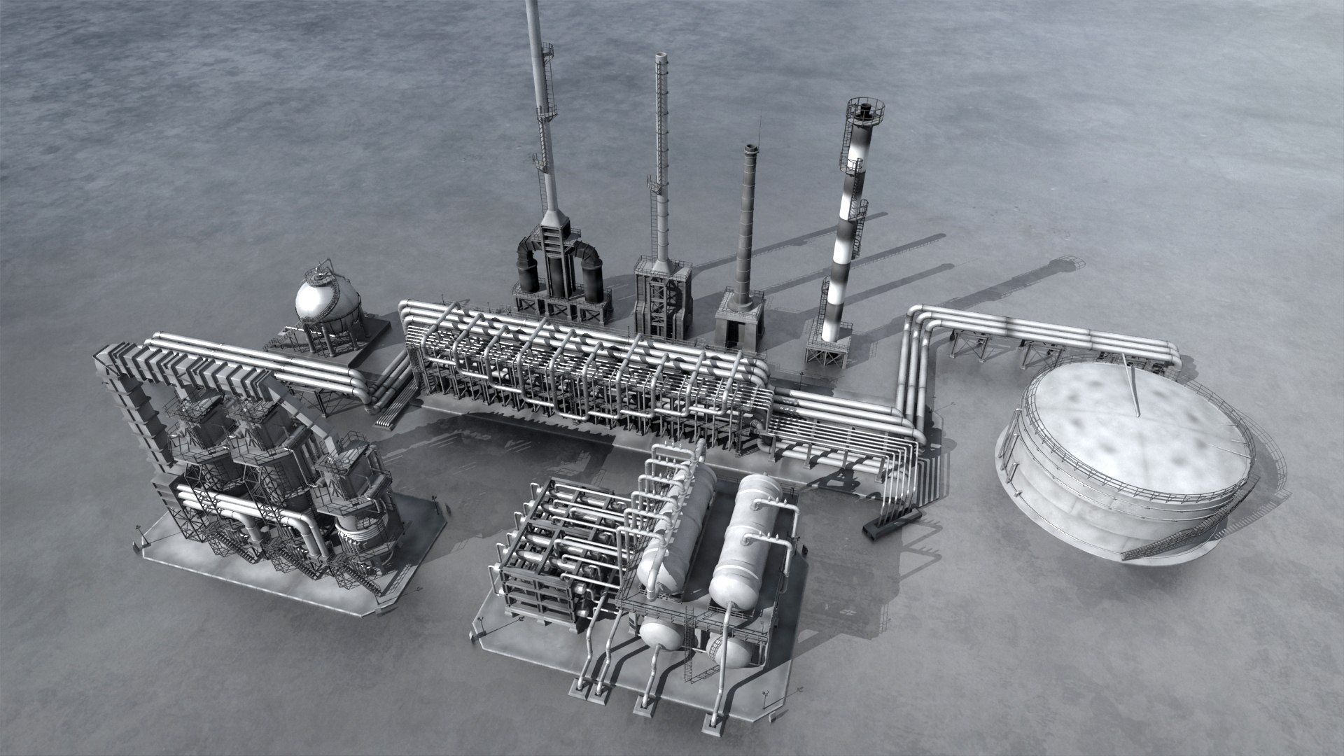 3D Metal Refinery 03 - TurboSquid 2050331