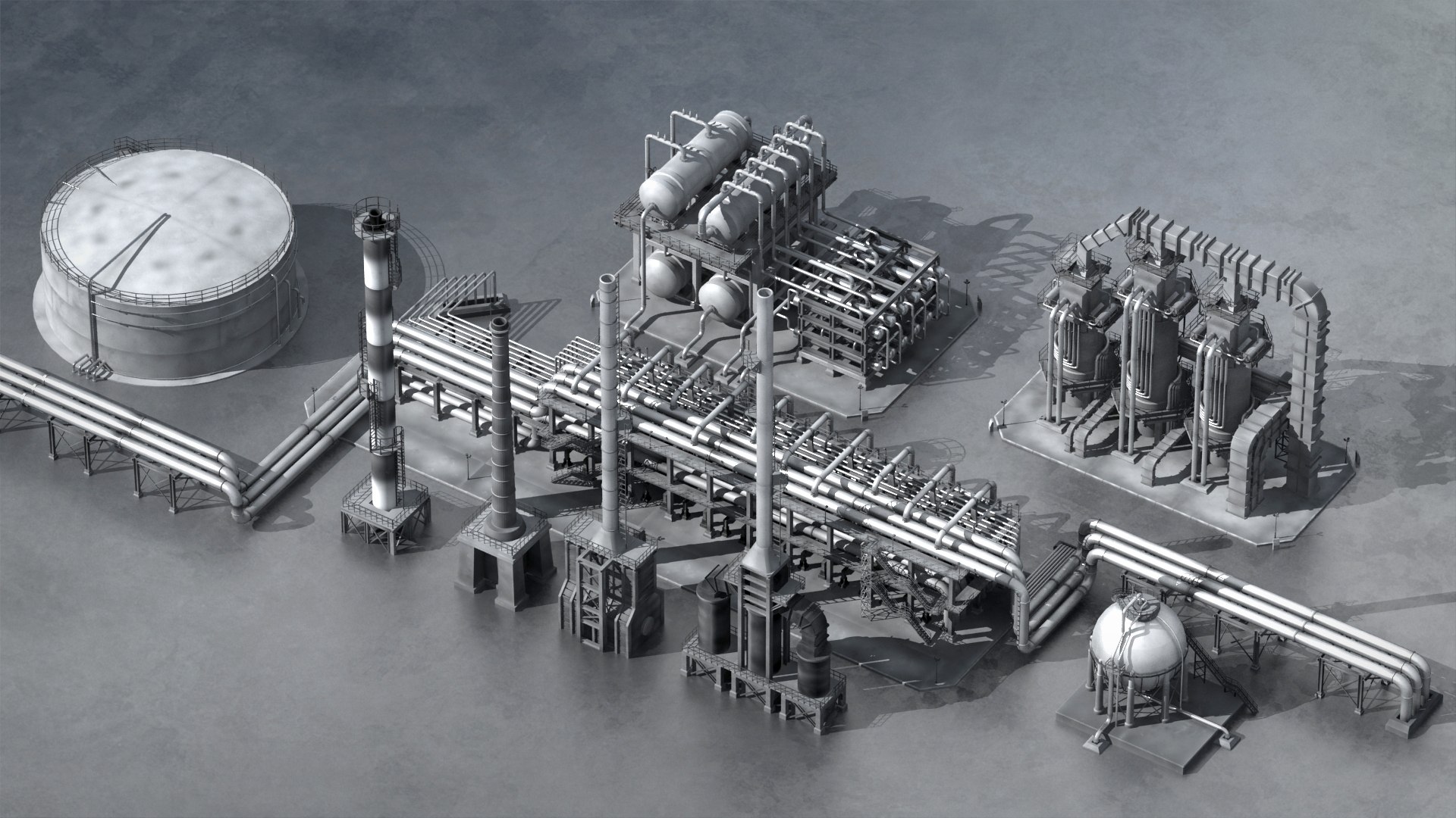 3D Metal Refinery 03 - TurboSquid 2050331