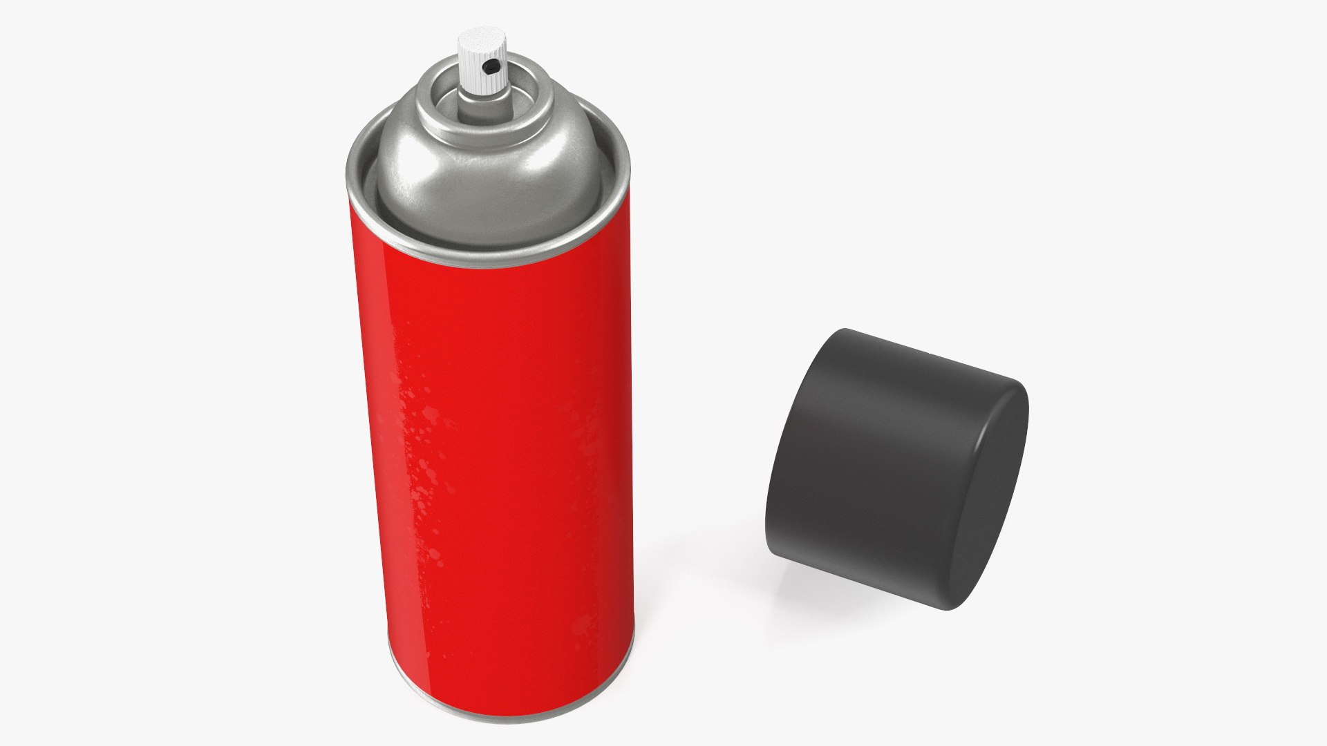Red Recycling Aerosol Can 3D model preview
