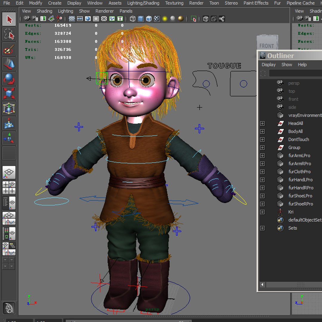 3d model cartoon boy sven