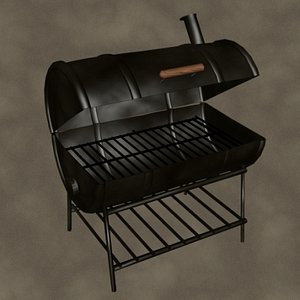 3d model drum smoker zipped