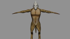 humanoid lizard 3d fbx