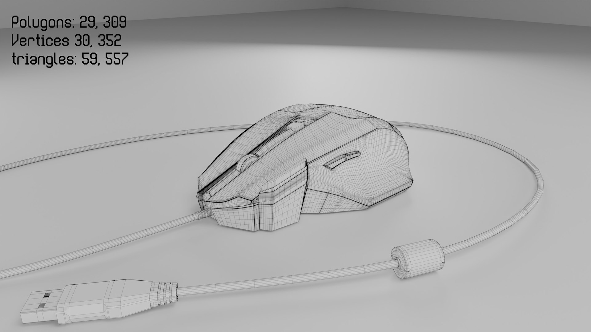 3D Wireless AND Wired Gaming Mouse 3D Model - TurboSquid 2574161