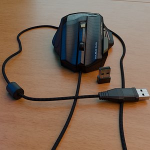 3D Wireless AND Wired Gaming Mouse 3D model