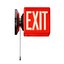 Czerwona lampa ścienna z napisem EXIT