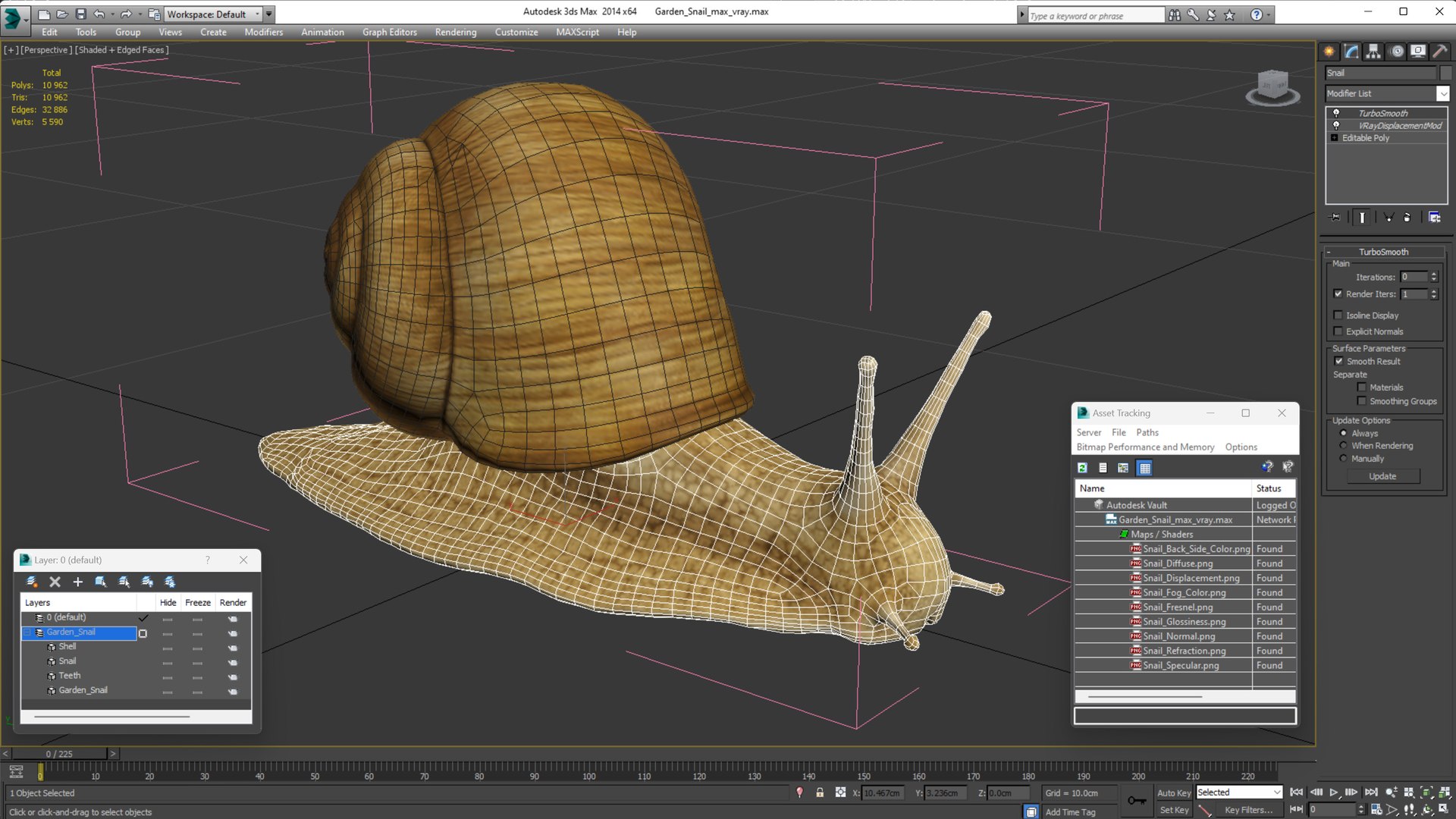 3D Model Garden Snail - TurboSquid 2184718