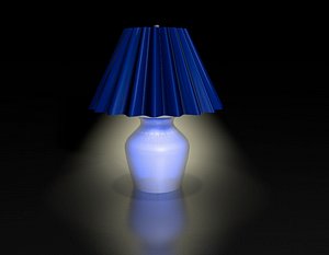 3ds max blue lamp lighting