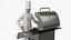 Chef che cucina al barbecue grill
