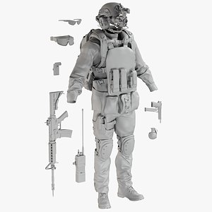 mesh uniform desert equipment 3D model