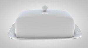 butter dish plate 3D model