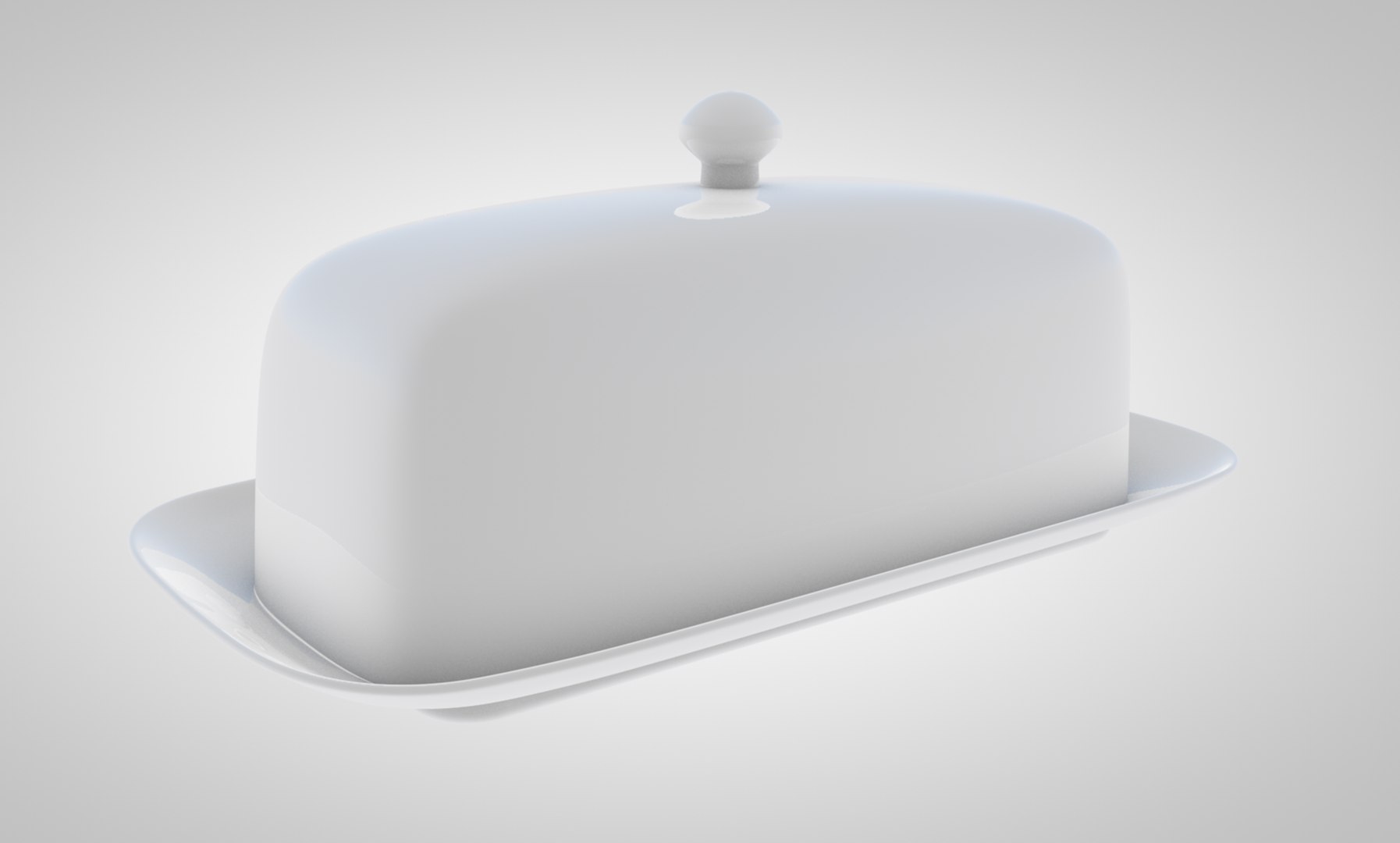 Butter dish plate 3D model - TurboSquid 1506284