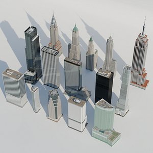 Tall Skyscrapers New York city v4