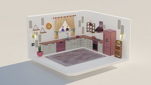 3D Isometric Kitchen - Room model