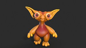 Cute monster unreal unity 19 animations fbx obj