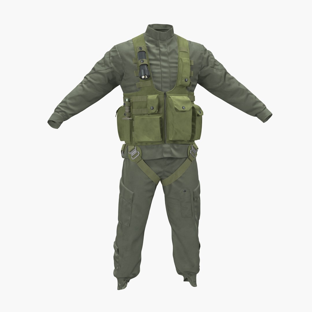 US Helicopter Pilot Uniform 3 3D model preview