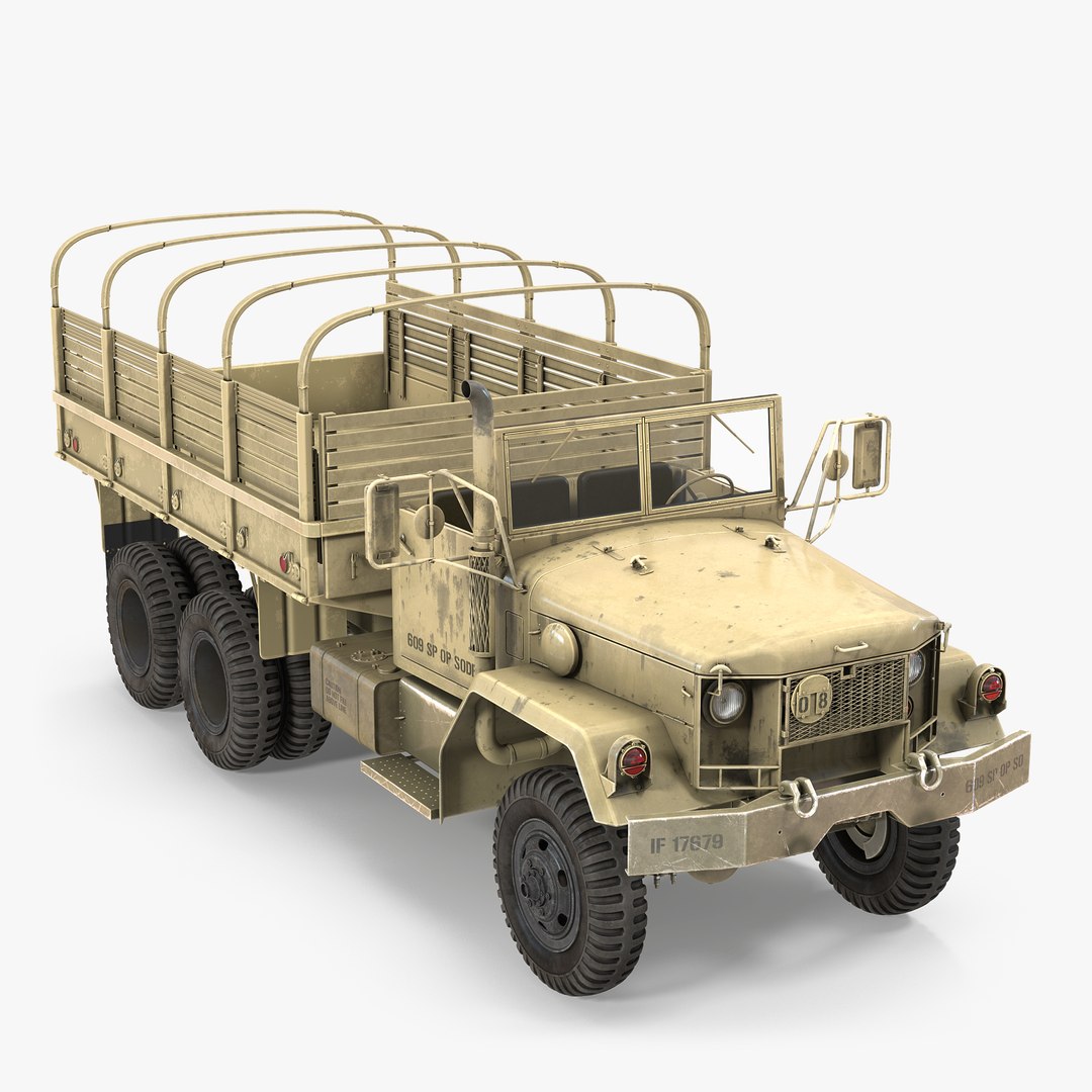 Cargo Truck M35 Desert 3D Model 3D model preview