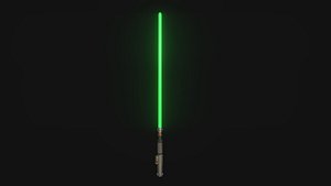 Star Wars Lightsaber 04 Green - SciFi Character Weapon 3D