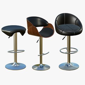 3D Bar Stool Chair V11 model