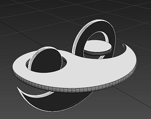 The unusual three-dimensional rotating yin-yang symbol