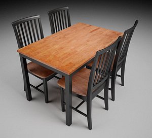 table chair 3d c4d