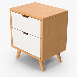 3D Wooden Night Stand