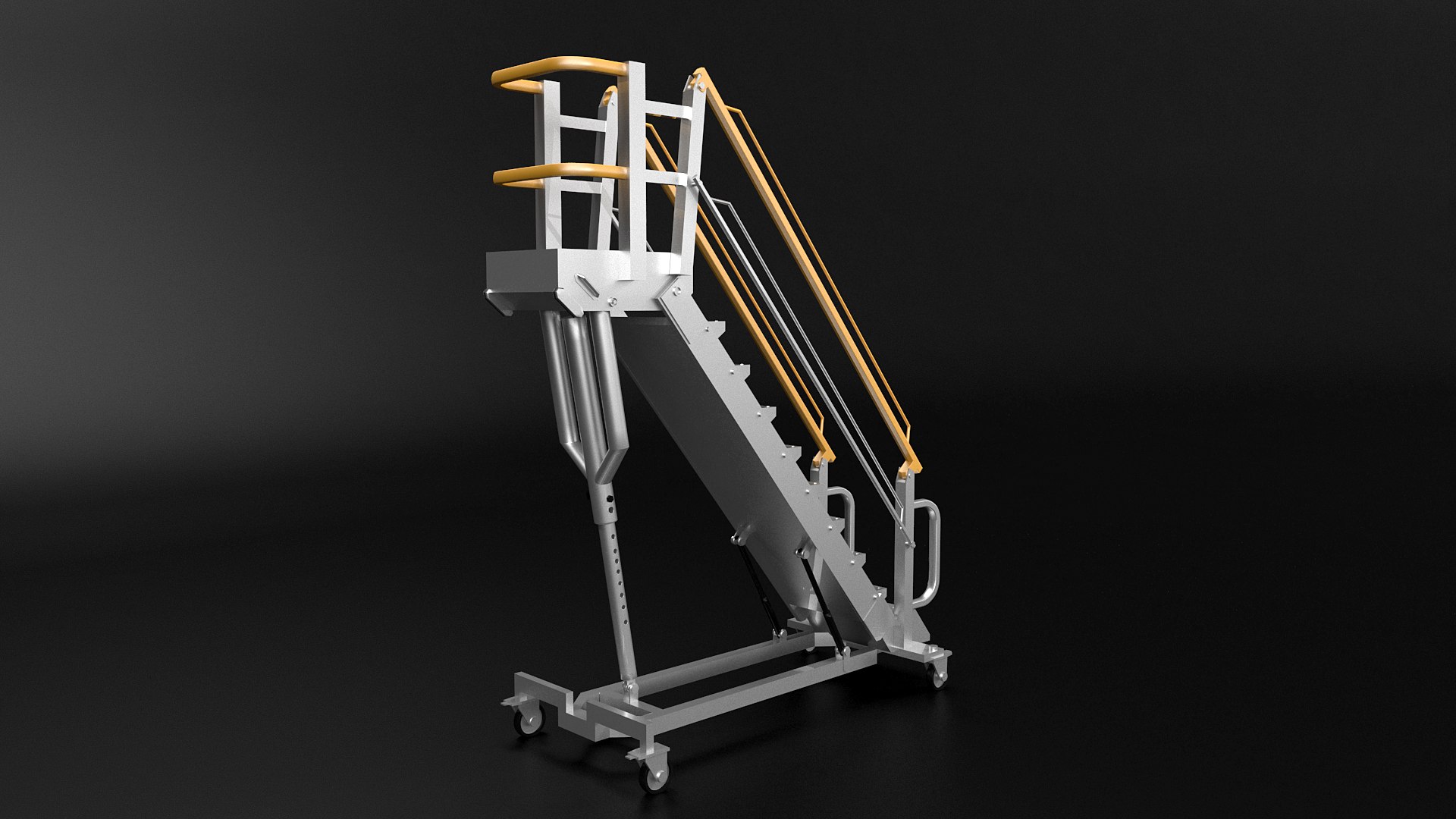 Rolling Ladder 3D Model TurboSquid 1832359