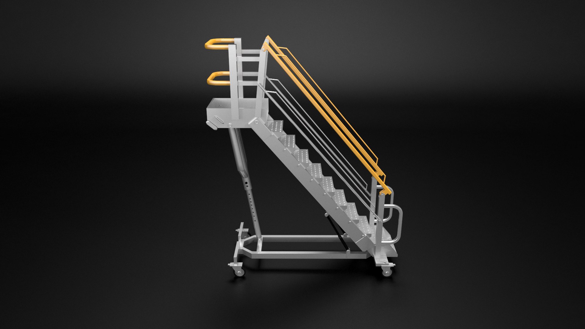 Rolling Ladder 3D Model TurboSquid 1832359