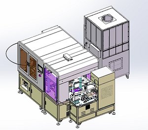 3D Automatic Gravure Surface Grinding and Cleaning Machine 3D CAD Model