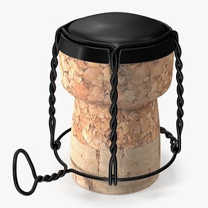 Champagne Bottle Cork with Wire Upright model