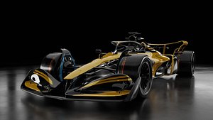 Mid Poly and Low Poly Generic Racing Car F1 01 3D model