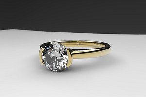 beautiful solitaire engagement ring model