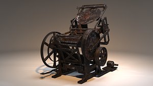 Vintage Printing  Press Machine 3D model