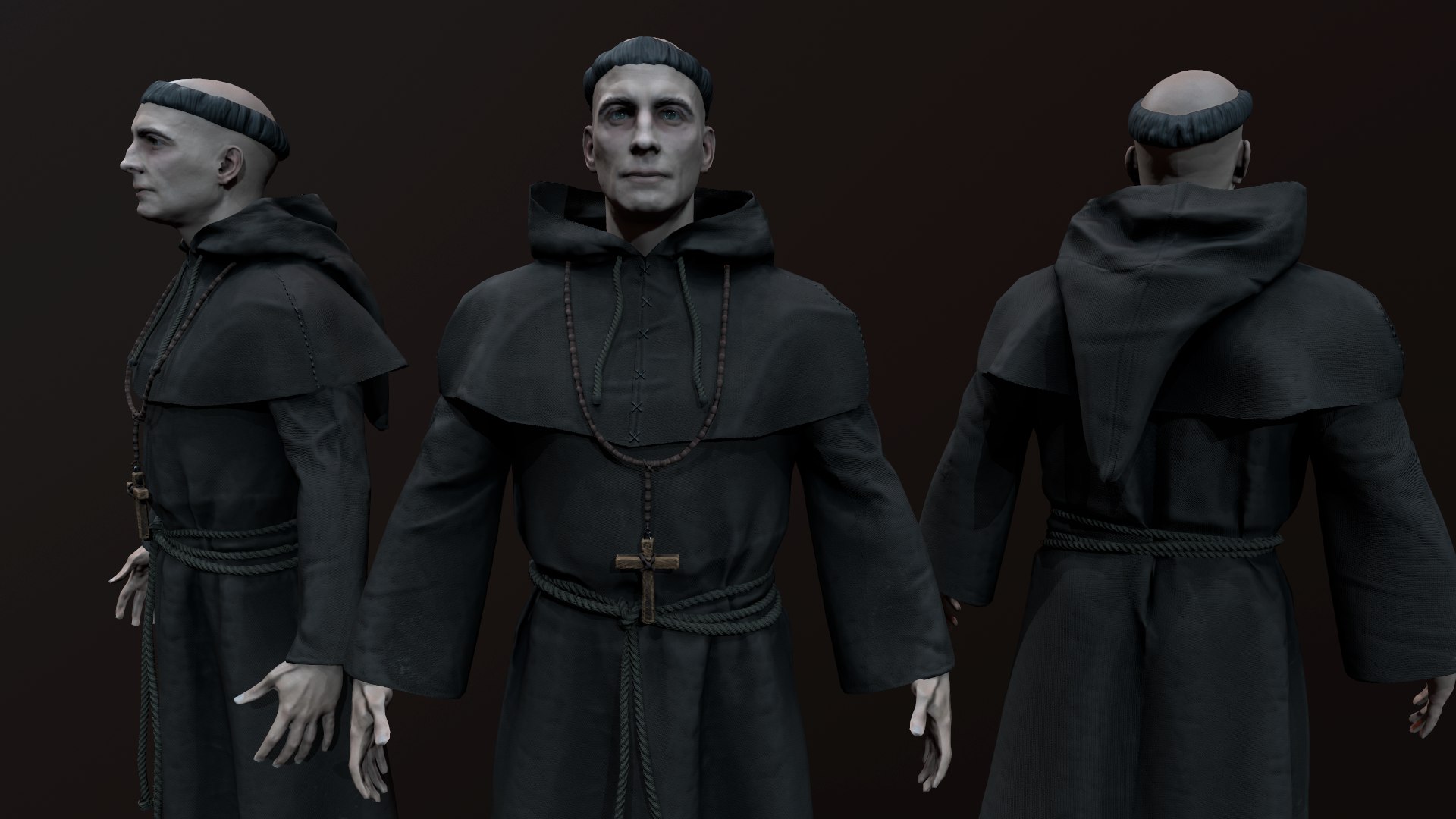 Monk Model - TurboSquid 1483647