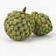 realistic anona fruit real 3d model