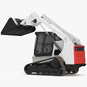 3D Skid Steer or Compact Track Loader Rigged for Cinema 4D model