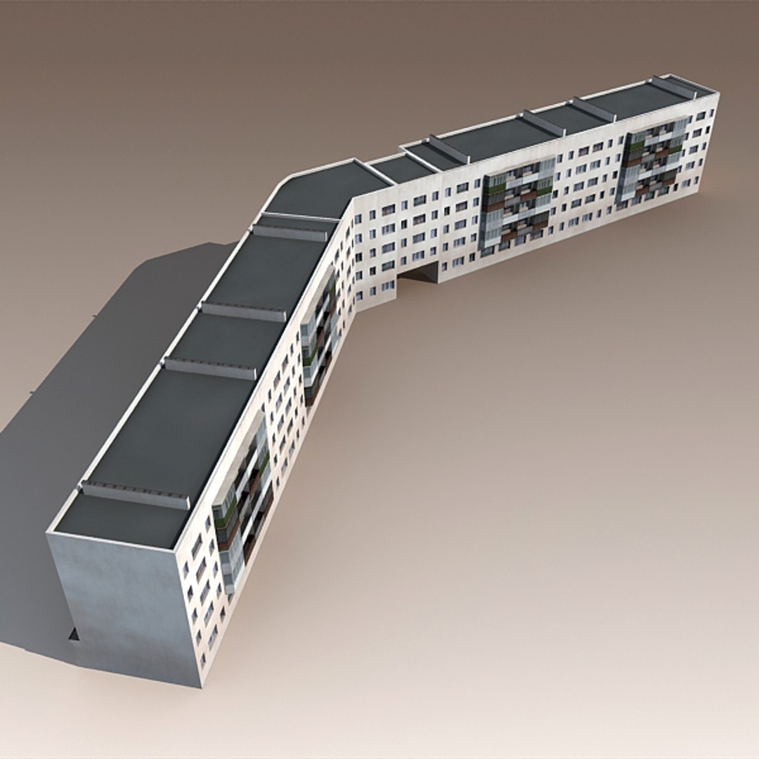 C4d Building Modelled